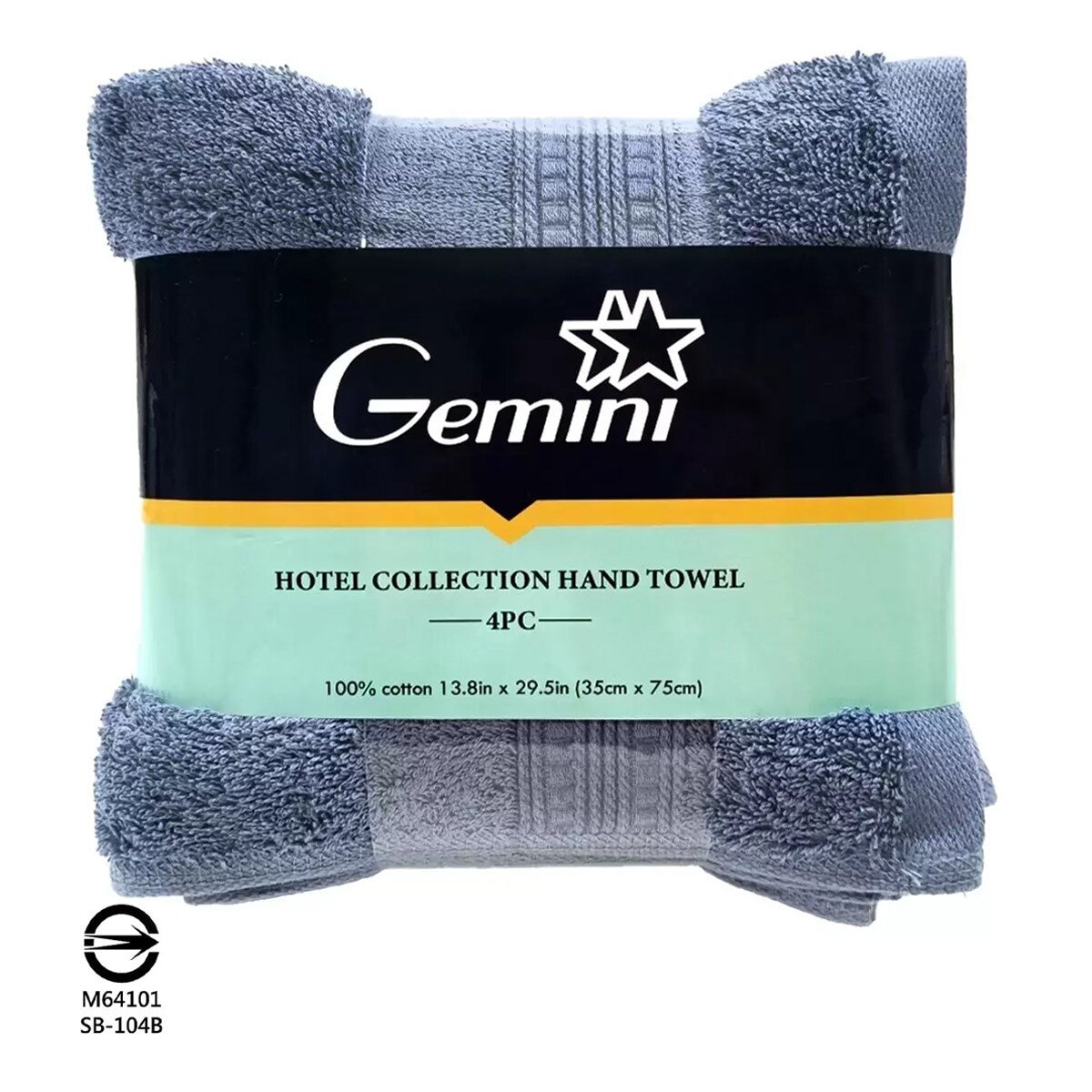 Gemini 飯店毛巾 4入組 35公分 X 75公分 藍