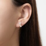 Tokyo Pearl 18K黃K金 4.0公釐 - 5.5公釐 Akoya 珍珠鑽石耳環