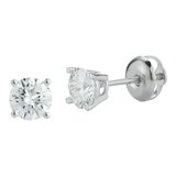 0.80克拉 圓形鑽石耳環 VS2/I