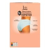 Jezebel 女匹馬棉內褲五入組 L 粉+淺藍+淺綠+灰綠+杏