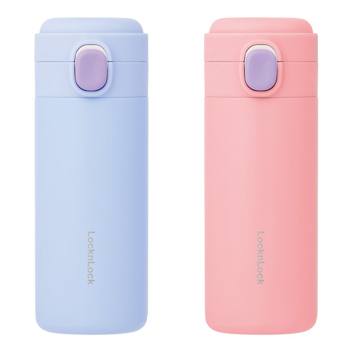 樂扣樂扣 彈蓋不鏽鋼保冷保溫杯 360毫升 X 2件組 藍+粉 樂扣樂扣 彈蓋不鏽鋼保冷保溫杯 360毫升 X 2件組 藍+粉