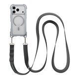 MAGEASY Odyssey Strap M 超軍規防摔掛繩手機殼 iPhone 17 Pro(迷霧/高冷灰) + 鏡頭保護貼Lenz(白色) + Vetro 9H 鋼化玻璃保護膜