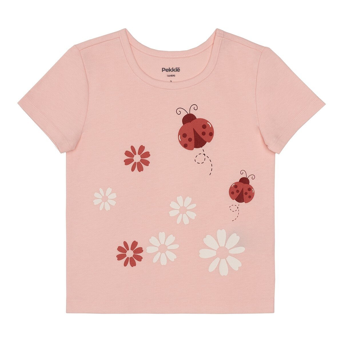 Pekkle 兒童圓領短袖上衣四件組 花朵 3T