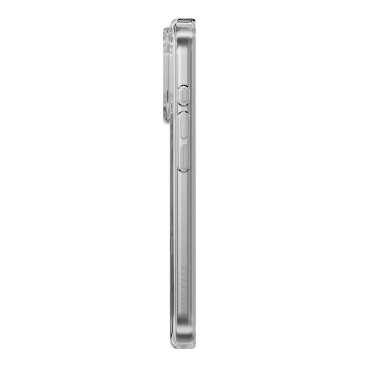 MAGEASY Bright M 不發黃軍規磁吸透明殼 iPhone 17 Pro(白磁圈) + 鏡頭保護貼Lenz鈦合金(鈦白) + Vetro 9H 鋼化玻璃保護膜