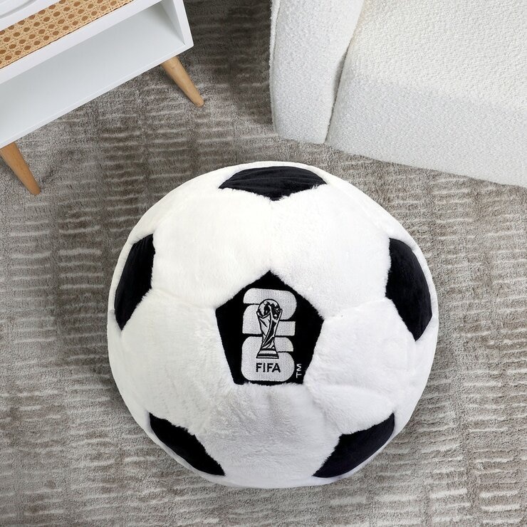 FIFA 足球造型抱枕 周長 124.4公分 黑色