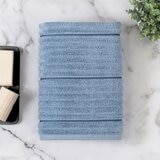 Welhome 波紋純棉浴巾 76公分 X 147公分 藍