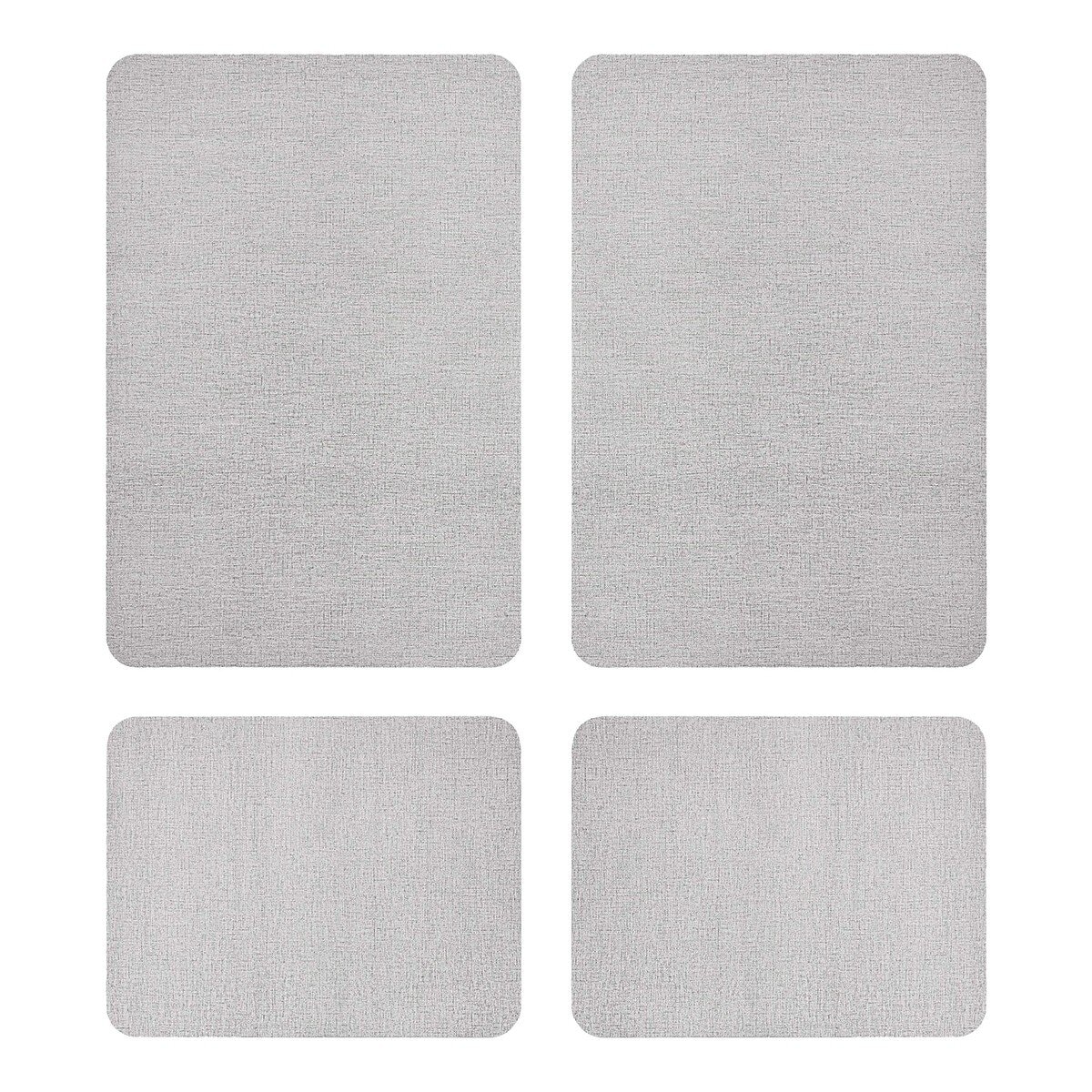 Creative Home 多用途吸水止滑墊 四入組 38公分 X 50公分 2入 + 50公分 X 76公分 2入 灰