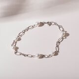 Tokyo Pearl 18K白K金 4.5公釐 - 6.0公釐 Akoya 珍珠手環