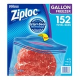 Ziploc 雙層夾鏈冷凍保鮮袋 大 152入