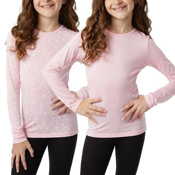 32 Degrees 兒童保暖衣兩件組 粉紅