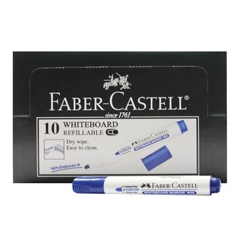 Faber-Castell 輝柏 可填充式白板筆 10支 藍