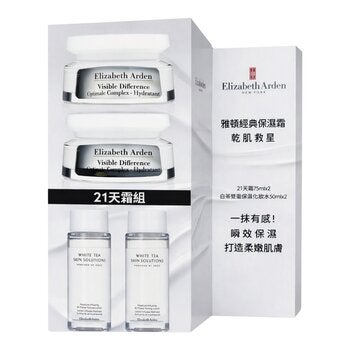 Elizabeth Arden 21天霜 75毫升 X 2入 + 白茶雙重保濕化妝水 50毫升 X 2入