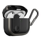 MAGEASY Odyssey 抗衝擊磁扣手繩耳機殼 AirPods 4 金屬黑