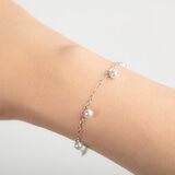 Tokyo Pearl 18K白K金 4.5公釐 - 5.5公釐 Akoya 珍珠手環