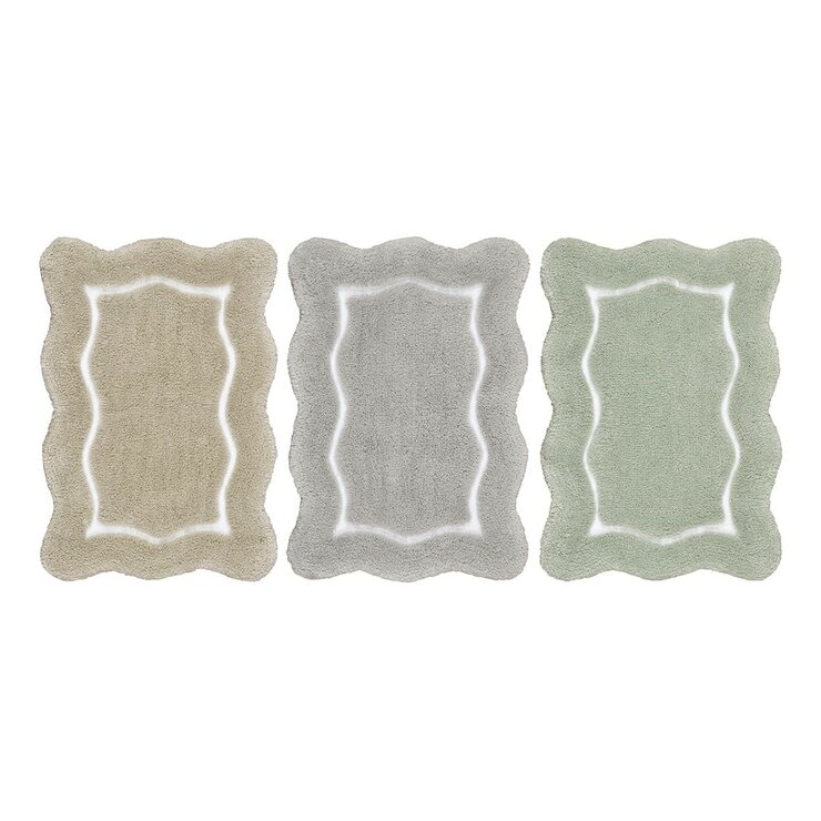 Riviera Home 花邊柔軟浴室地墊 2入 40公分 X 60公分