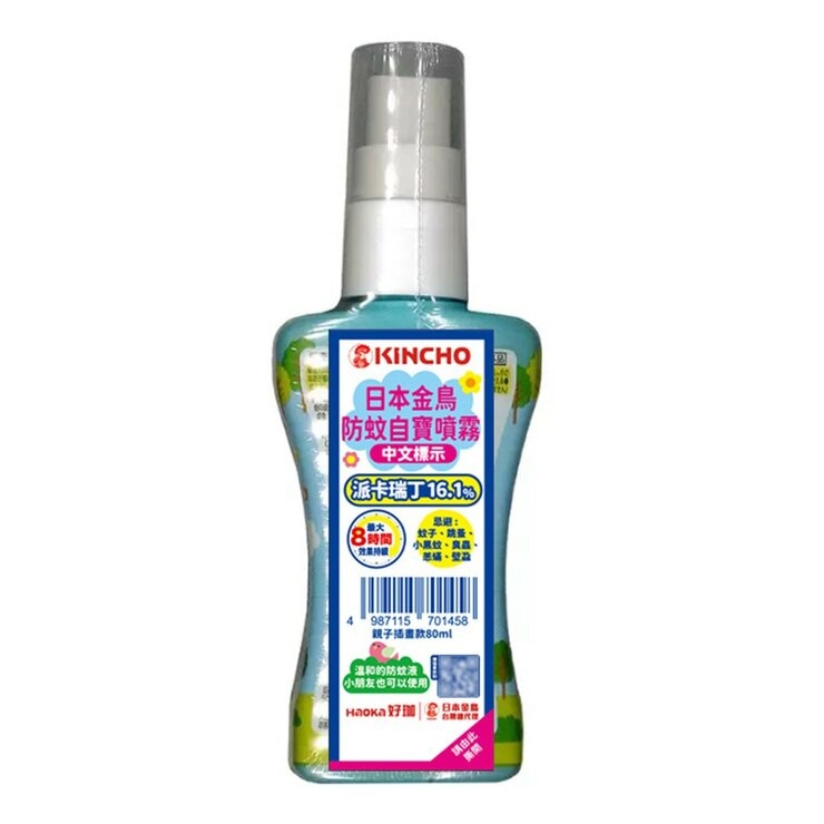 日本金鳥防蚊自寶噴霧 1入 + 驅蚊蟲環花香30入 + 驅蚊蟲環果香組合 30入