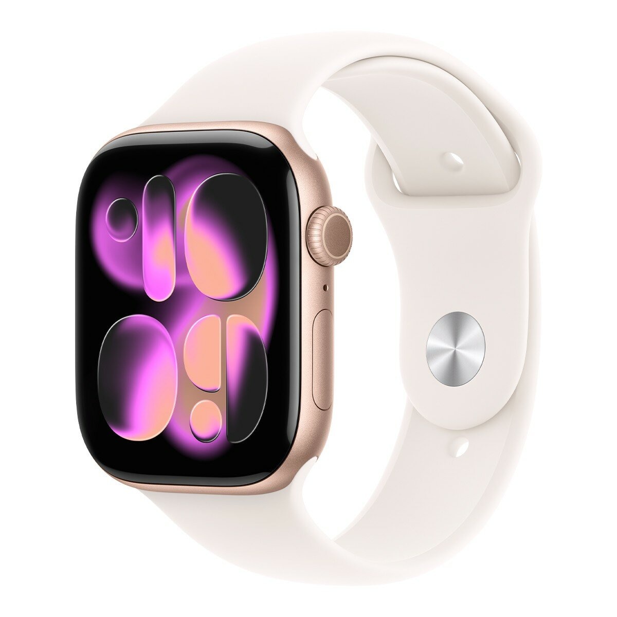 Apple Watch Series 11 GPS 46公釐 玫瑰金色鋁金屬錶殼 附淡胭粉色運動型錶帶 S/M