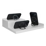 MAGEASY MagStand 360 M 磁吸旋轉支架防摔手機殼 iPhone 17 Pro(午夜) + 鏡頭保護貼Lenz(白色) + Vetro 9H 鋼化玻璃保護膜