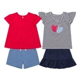 Pekkle 幼兒服飾四件套組 愛心 18M
