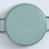 Neoflam 陶瓷不沾塗層鍋具 含玻璃上蓋 3件組 綠