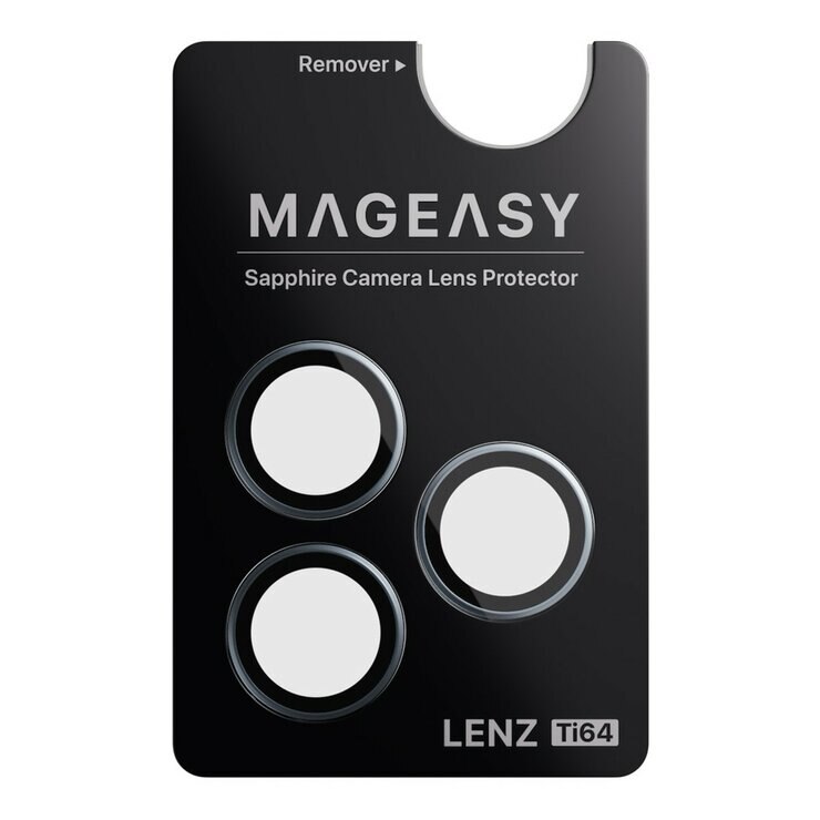 MAGEASY Bright M 不發黃軍規磁吸透明殼 iPhone 17 Pro(白磁圈) + 鏡頭保護貼Lenz鈦合金(迷霧鈦) + Vetro 9H 鋼化玻璃保護膜