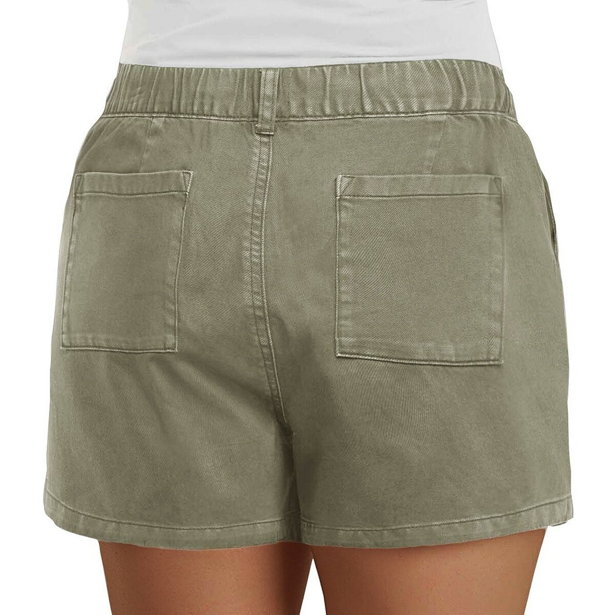 GAP 女鬆緊腰短褲 綠