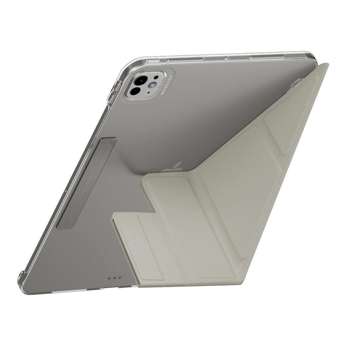MAGEASY Facet 全方位支架透明背蓋保護套 2024 iPad Pro 11吋 星光灰