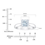 3.02克拉 鉑金 方形鑽石戒指 VVS1/F
