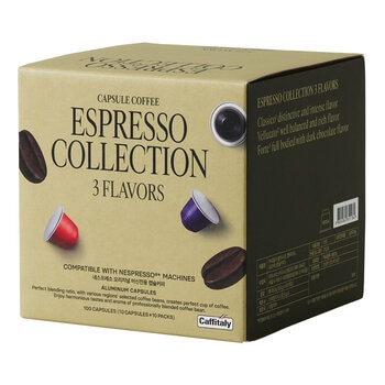 Caffitaly 100顆咖啡膠囊組 內含3種風味 適用 Nespresso 咖啡機