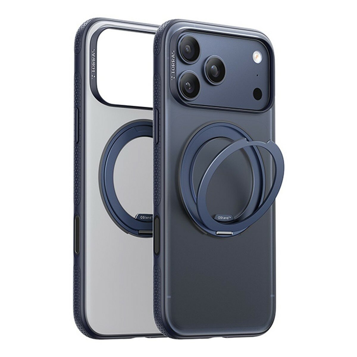 Torras Ostand R Fitness 磁吸360度旋轉支架防摔手機殼 iPhone 17 Pro Max + Insta II Master 高清滿版螢幕鋼化玻璃保護貼