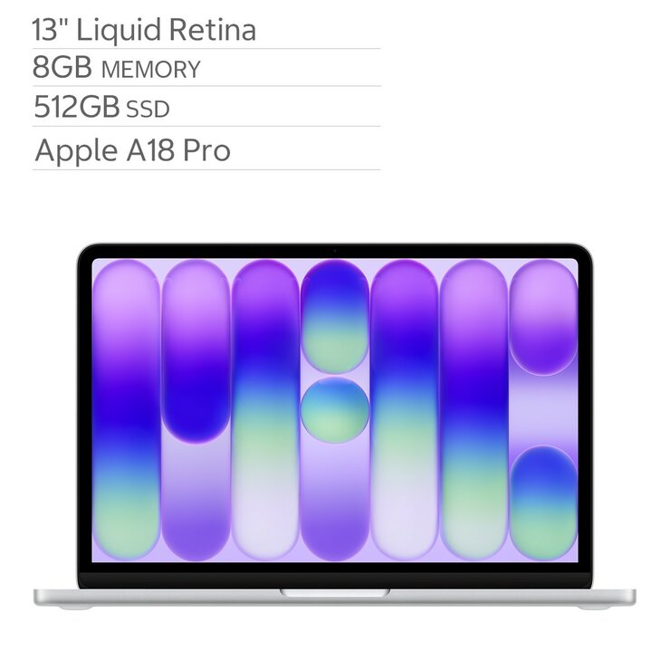 Apple MacBook Neo 13吋 搭配 A18 Pro晶片 6核心CPU 5核心GPU 8GB 512GB SSD 銀色 Apple MacBook Neo 13吋 搭配 A18 Pro晶片 6核心CPU 5核心GPU 8GB 512GB SSD 銀色