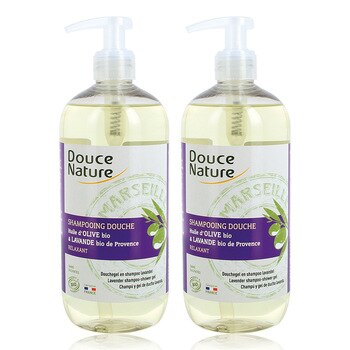 Douce Nature液態馬賽皂薰衣草 洗髮/潔膚露 500毫升 2入組 Douce Nature液態馬賽皂薰衣草 洗髮/潔膚露 500毫升 2入組