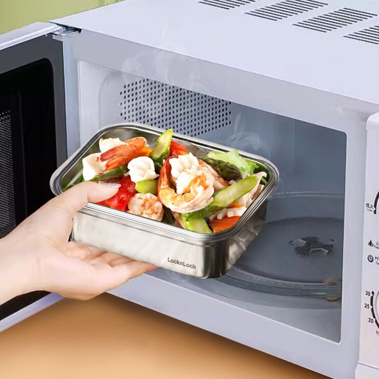 樂扣樂扣 可微波304不鏽鋼保鮮盒 含蓋10件組