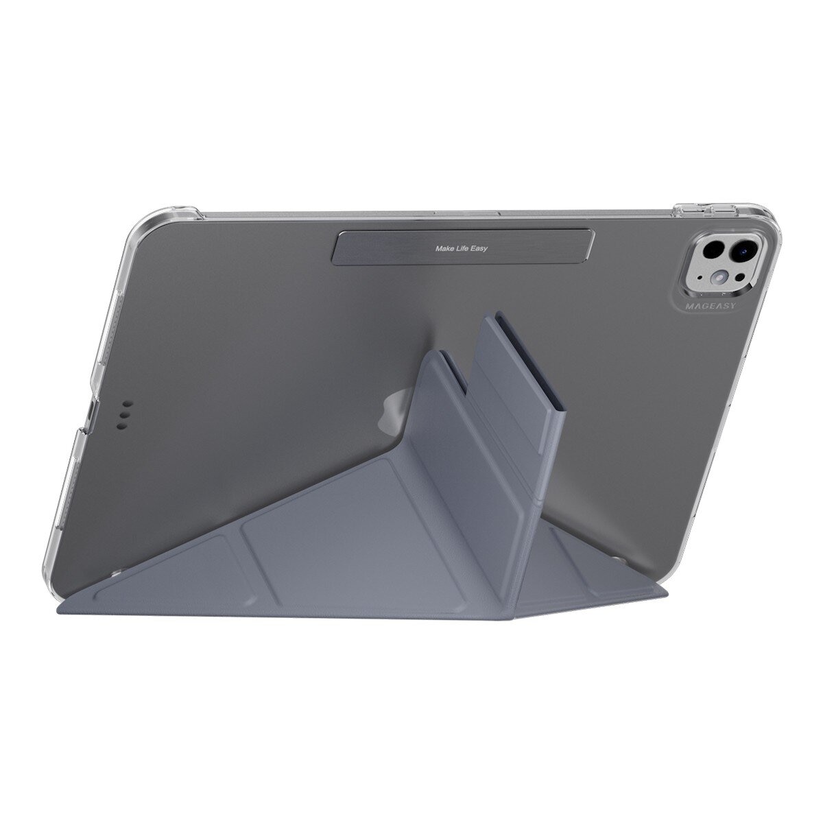 MAGEASY Facet 全方位支架透明背蓋保護套 2024 iPad Pro 11吋 阿拉斯加藍