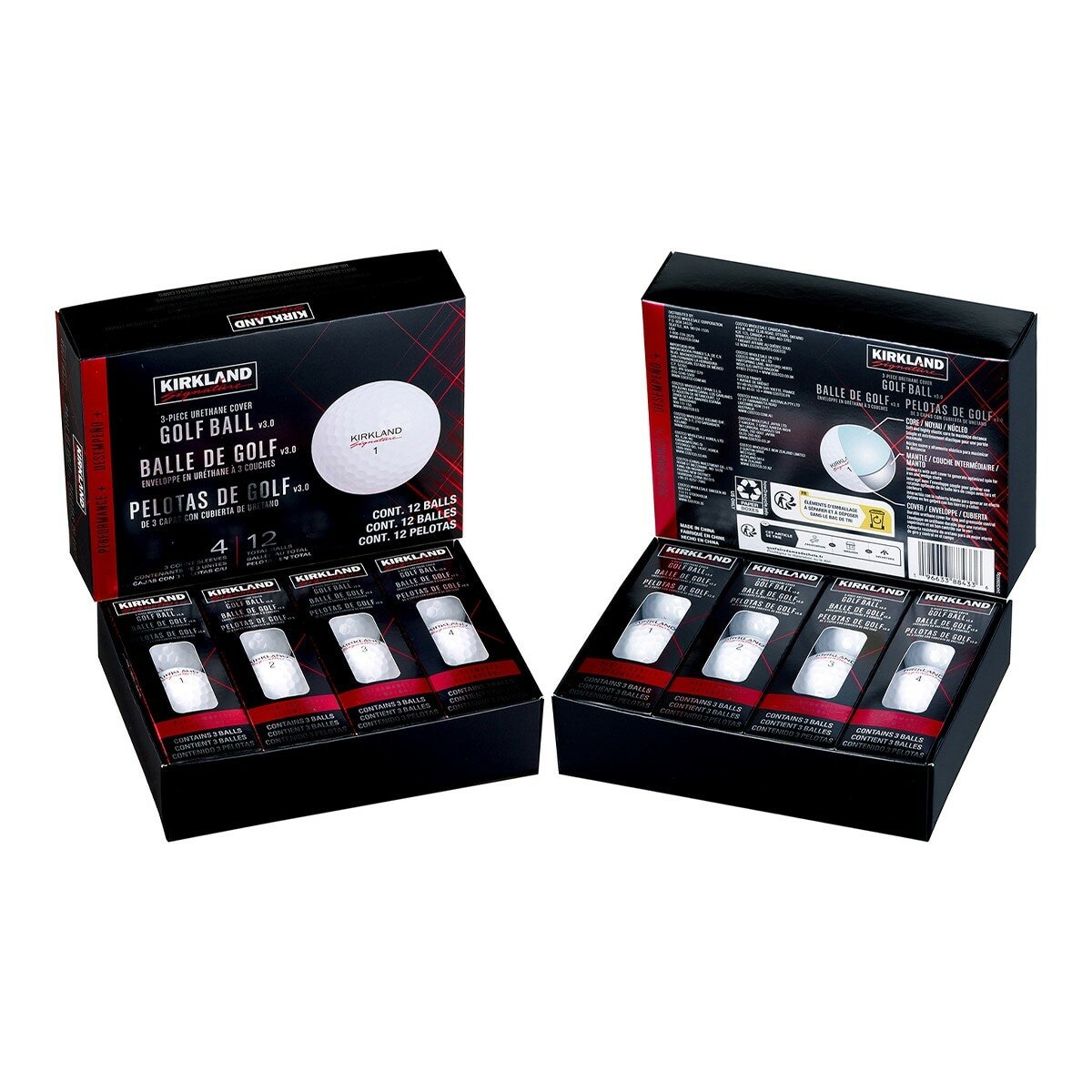 科克蘭 高爾夫三層球24入 白球