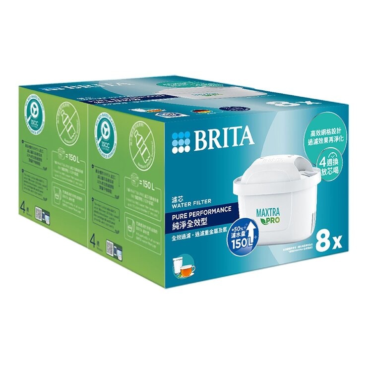 Brita Maxtra Pro 濾水壺專用濾芯純淨全效型 8入組