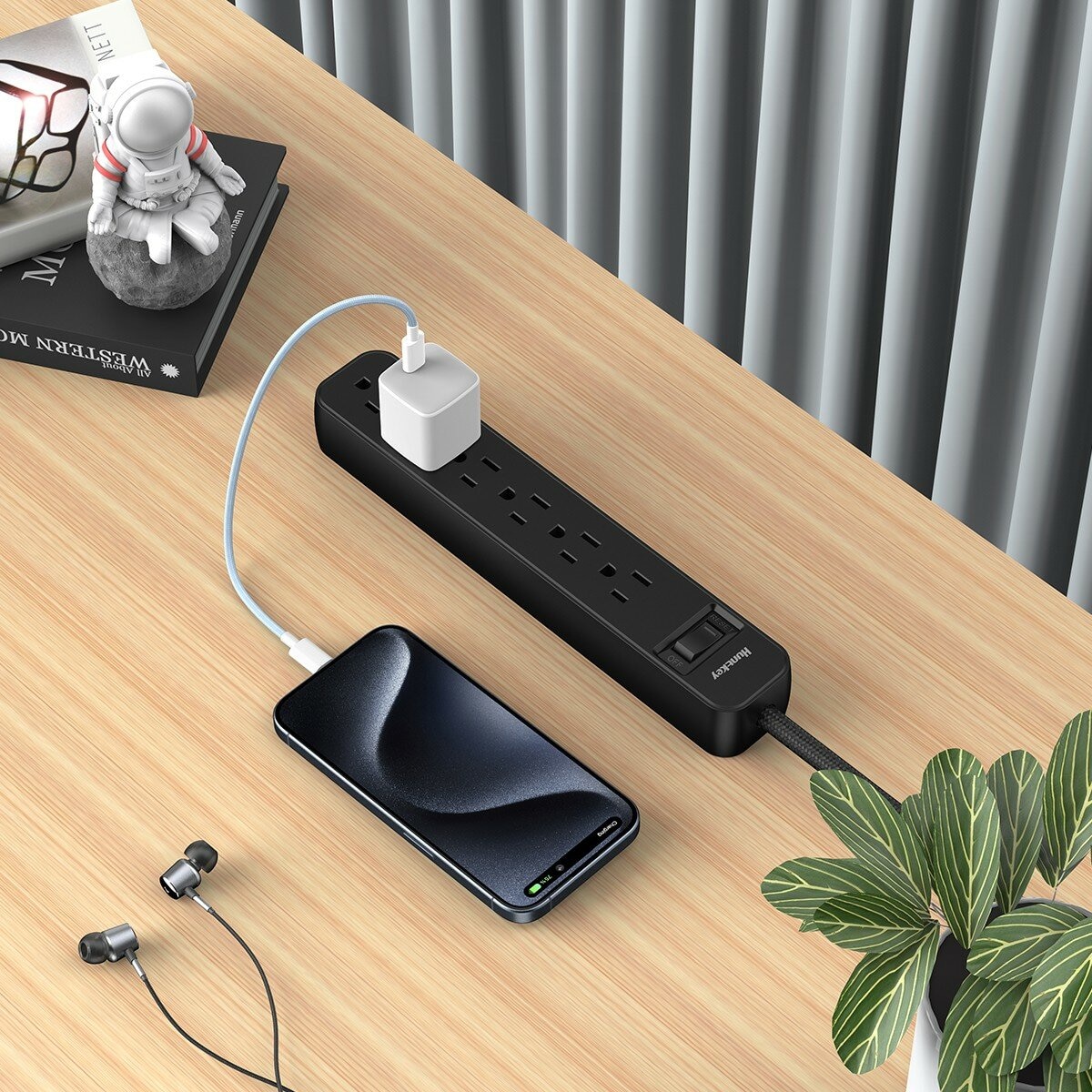 Huntkey 防突波 1開6插3孔 TYPE A+C 延長線 2入組 Huntkey 防突波 1開6插3孔 TYPE A+C 延長線 2入組