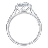 0.85 克拉 14K白K金 圓形鑽石戒指 VS2/I