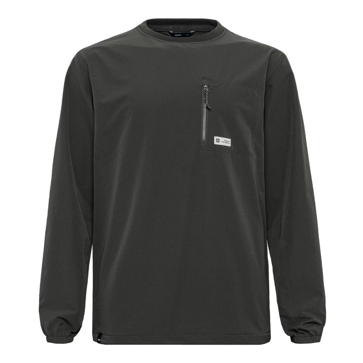 NEPA 男韓版平織長袖上衣 卡其