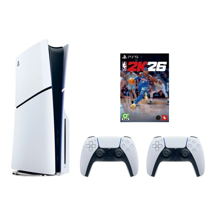 Sony PlayStation 5 Slim (PS5) + NBA2K26 + 雙手把同捆組