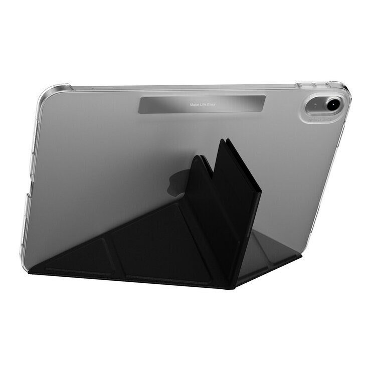 MAGEASY Facet 全方位支架透明背蓋保護套 適用於 2022 iPad 10.9吋 A14 & 2025 iPad 11吋 A16 黑色