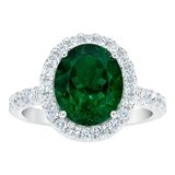 0.65克拉 祖母綠圓形鑽石戒指 VS2/I 0.65克拉 祖母綠圓形鑽石戒指 VS2/I