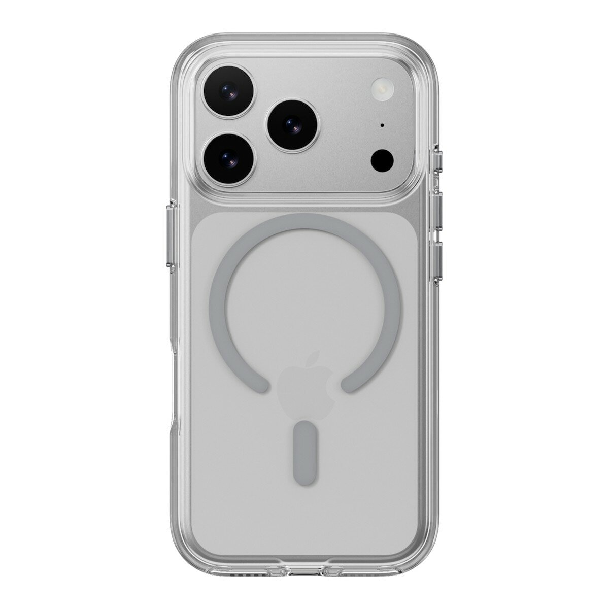 MAGEASY Bright M 不發黃軍規磁吸透明殼 iPhone 17 Pro(迷霧磁圈) + 鏡頭保護貼Lenz(迷霧) + Vetro 9H 鋼化玻璃保護膜