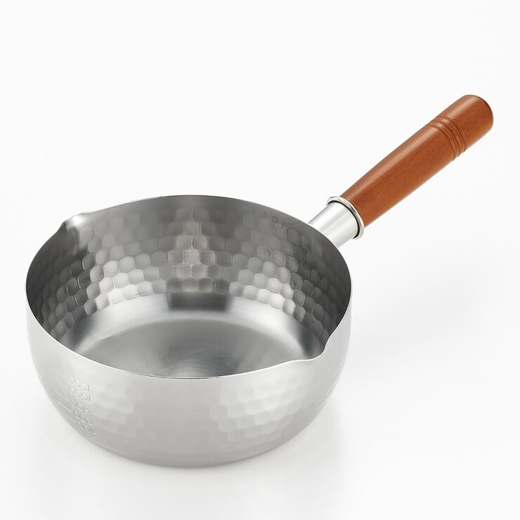 Yoshikawa 日本製不鏽鋼木把湯鍋兩件組 18公分/20公分