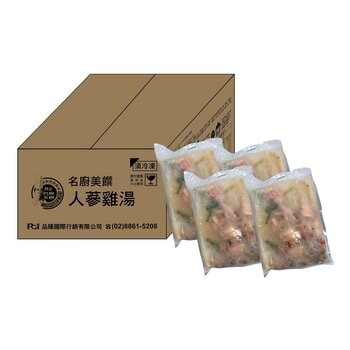 名廚美饌 冷凍人蔘雞湯 1200公克 X 4入