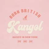 KANGOL 印花女短袖Logo上衣 粉