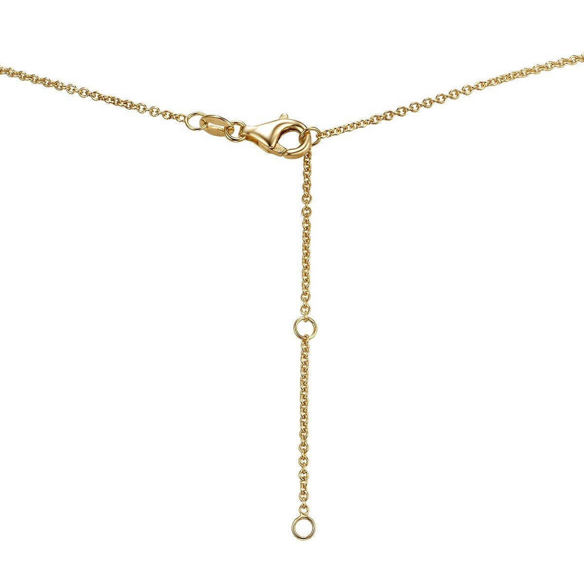 0.06克拉 14K黃K金 鑽石珍珠項鍊