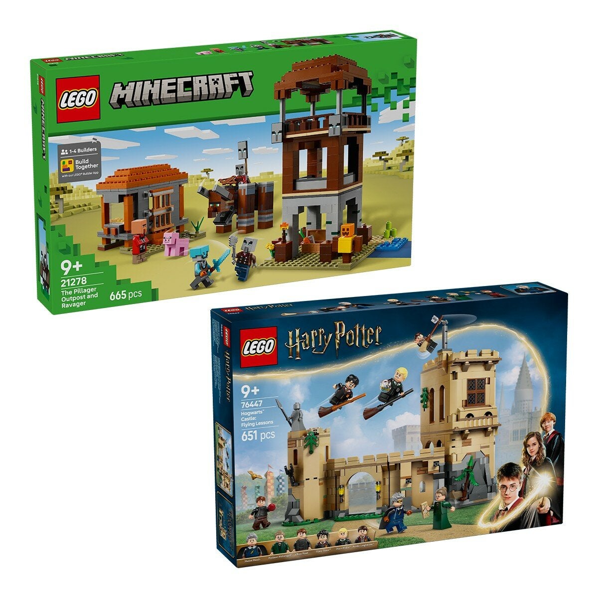 LEGO Harry Potter系列 飛行課 76447 / 9歲以上 / LEGO Minecraft系列 劫掠者前哨和劫毀獸 21278 / 9歲以上 LEGO Harry Potter系列 飛行課 76447 / 9歲以上 / LEGO Minecraft系列 劫掠者前哨和劫毀獸 21278 / 9歲以上
