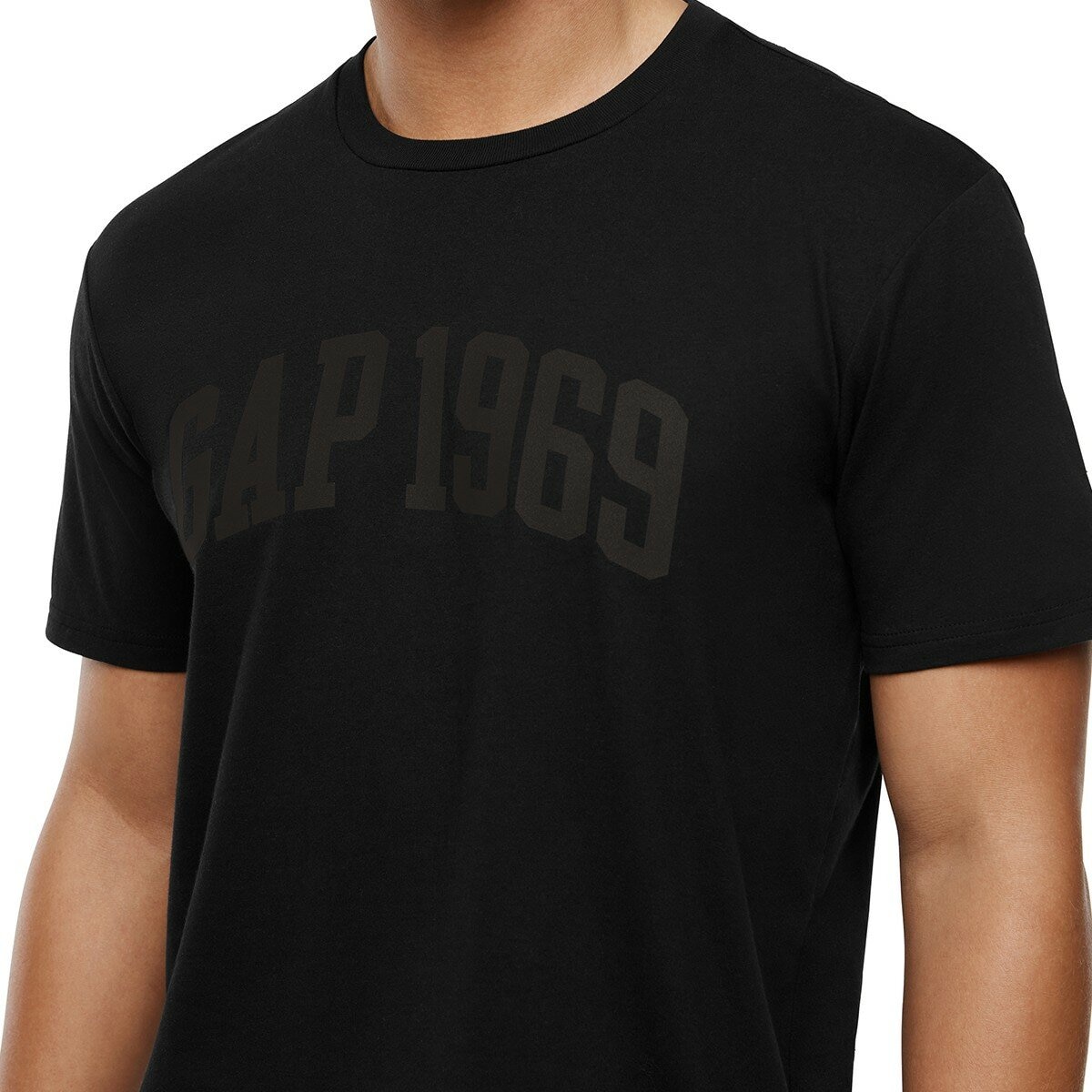 GAP 男短袖Logo上衣 黑