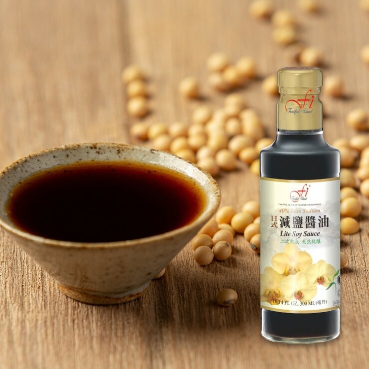 F.I. 日式減鹽醬油 300毫升 X 3入